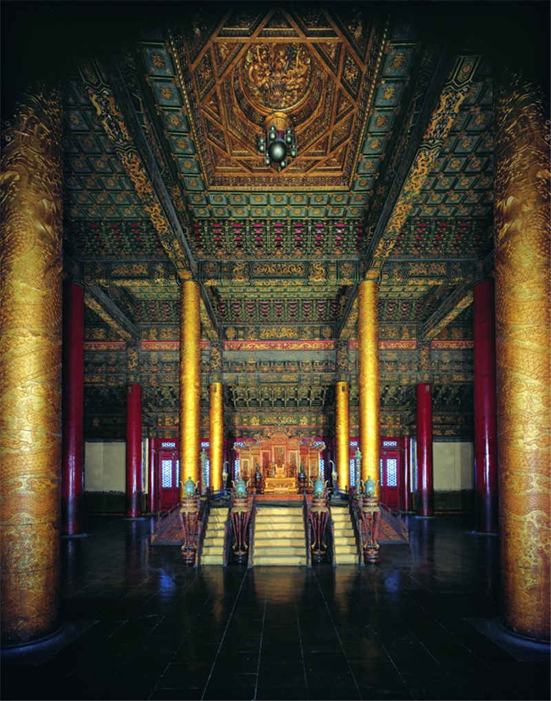 北京故宮太和殿內景。（圖/胡錘）  