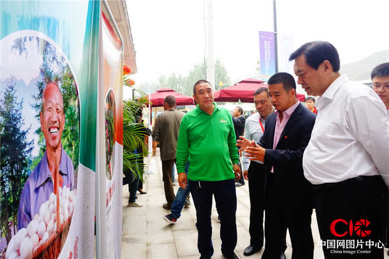 河北省副省长王晓东（右一）了解荆山口村旅游产业精准扶贫情况。 陈勇 摄